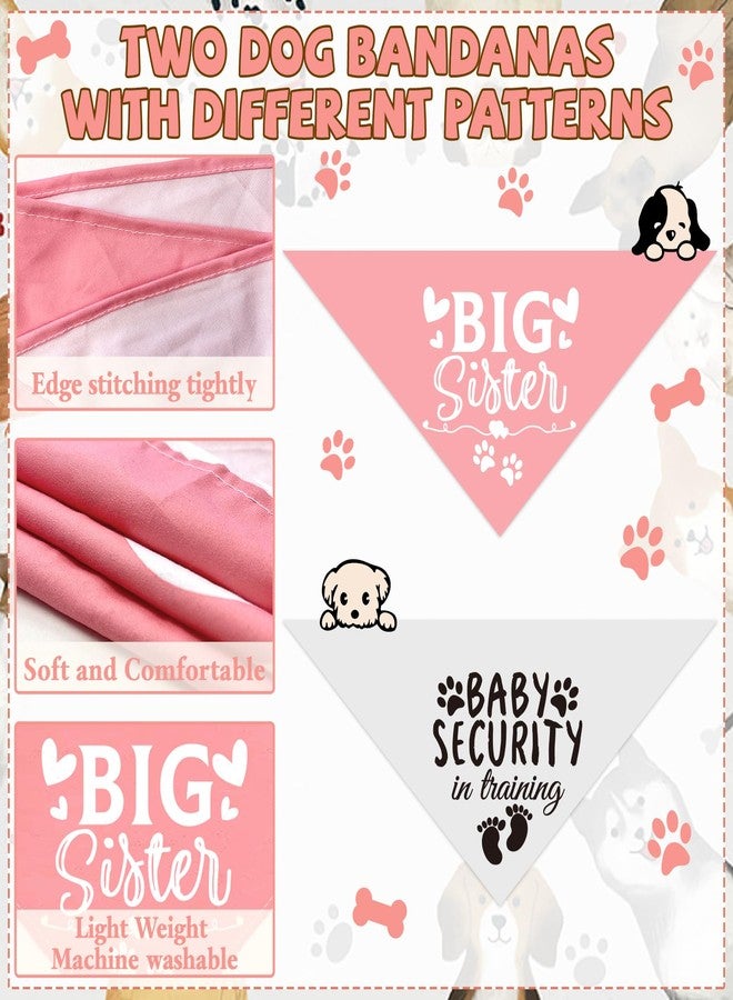 Bolake Dog Bandana Pregnancy Announcement Big Sister Doggy Bandana Baby Security in Training Printed Dog Bandanas Baby Announcement Puppy Scarf Pregnancy Pet Bandana for Dogs Pet Scarfs Accessories - Image 3